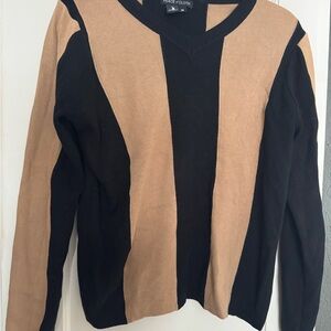 Peace of Cloth Black and Tan Sweater Women’s Sz M